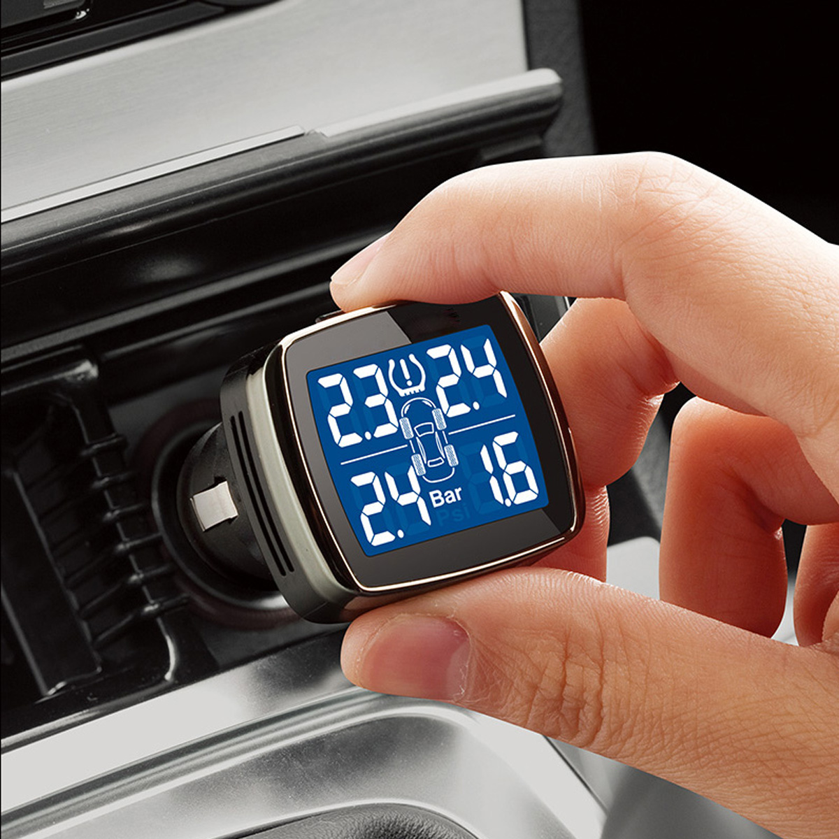 Wireless-TPMS-Tire-Pressure-Monitor-System-4-External-Sensor-Auto-Car-1353431