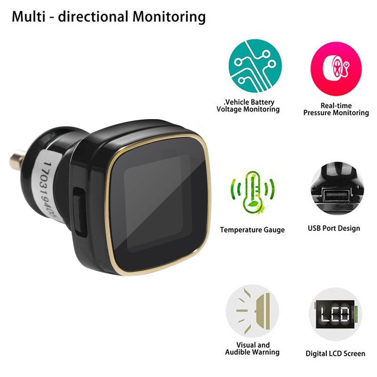 Wireless-TPMS-Tire-Pressure-Monitor-System-4-External-Sensor-Auto-Car-1353431
