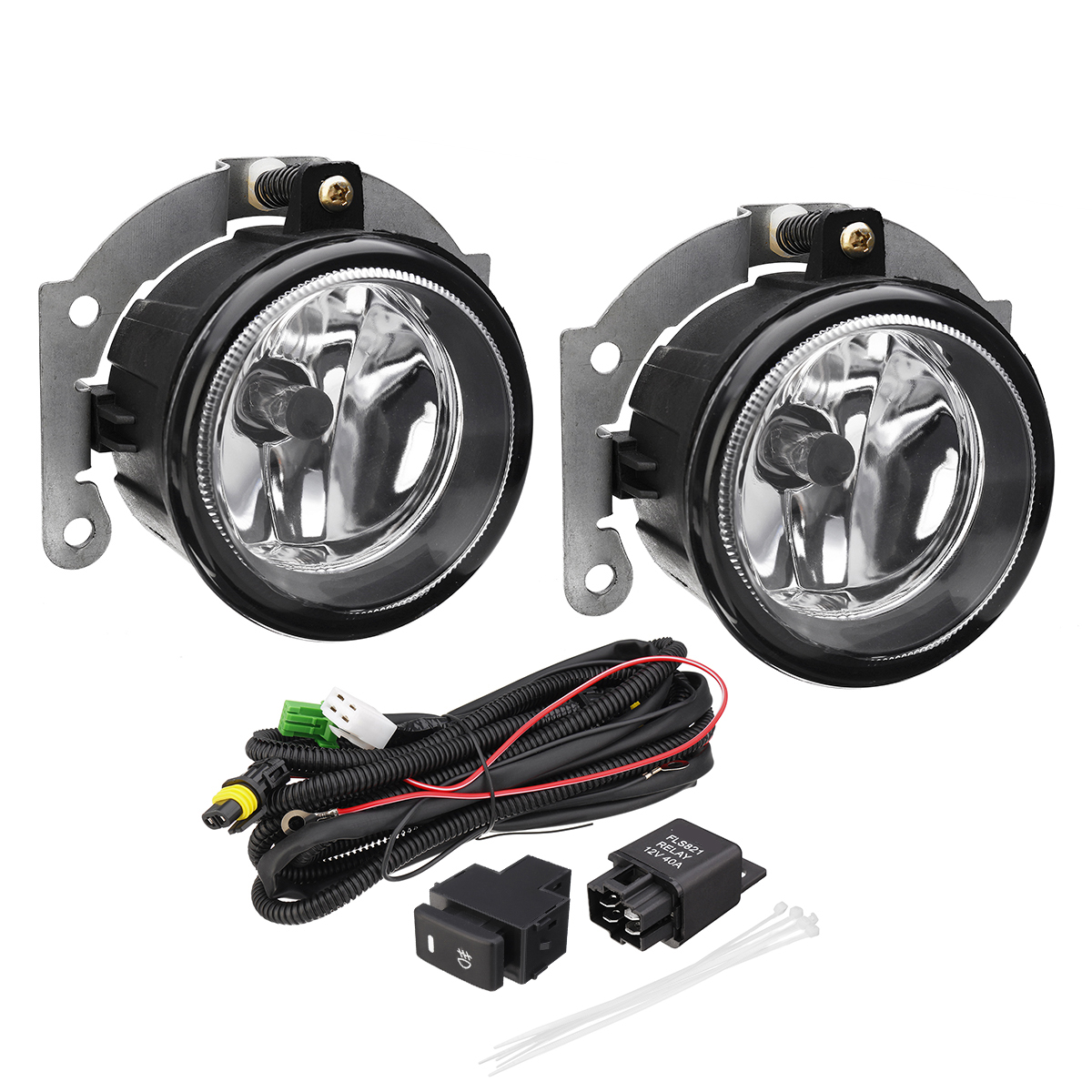 2PCS-12V-55W-Front-Fog-Lights-With-H11-Bulbs-Wiring-Kits-For-Mitsubishi-Outlander-Sport-ASX-RVR-1801835