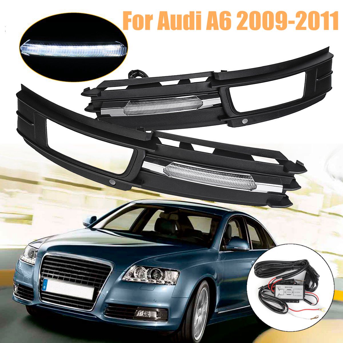 2Pcs-Car-Front-Bumper-Grille-Fog-Lights-Daytime-Running-Lamp-DRL-for-Audi-A6-A6L-09-11-1297020
