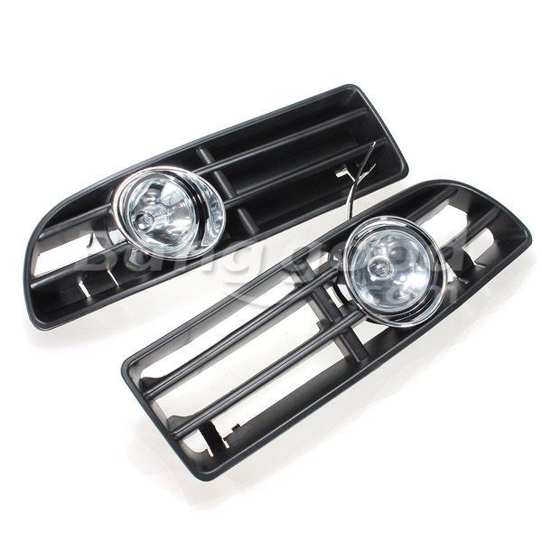 Bumper-Grille-Grill-Driving-Fog-Lamp-Lights-for-VW-JETTA-BORA-MK4-61017