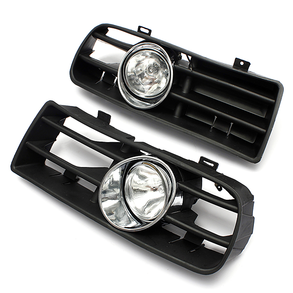 Car-Front-Fog-Light-Lamp-Grille-Set-For-VW-GOLF-1998-2005-Black-930415