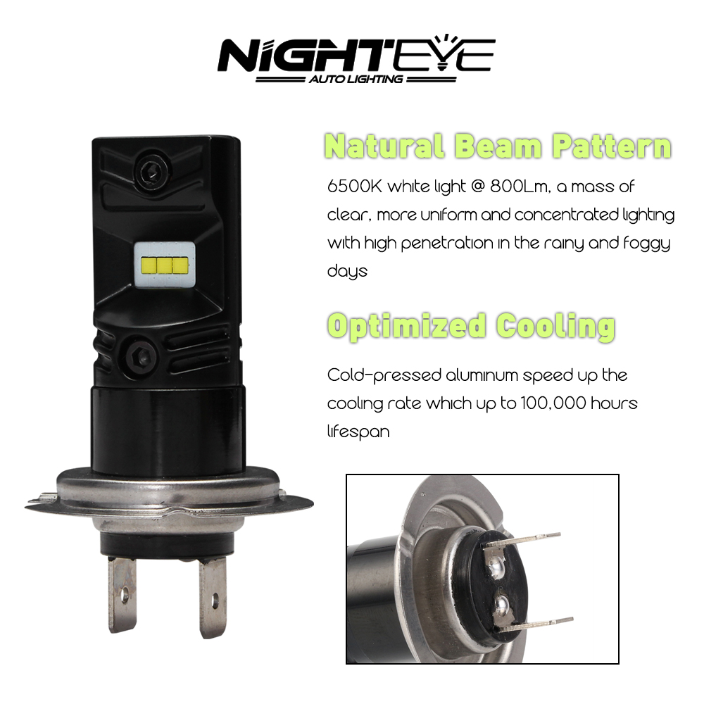 NIGHTEYE-A338-Car-LED-Headlights-Fog-Lamp-H4-H7-H11-9005-9006-80W-800LM-6500K-1170829