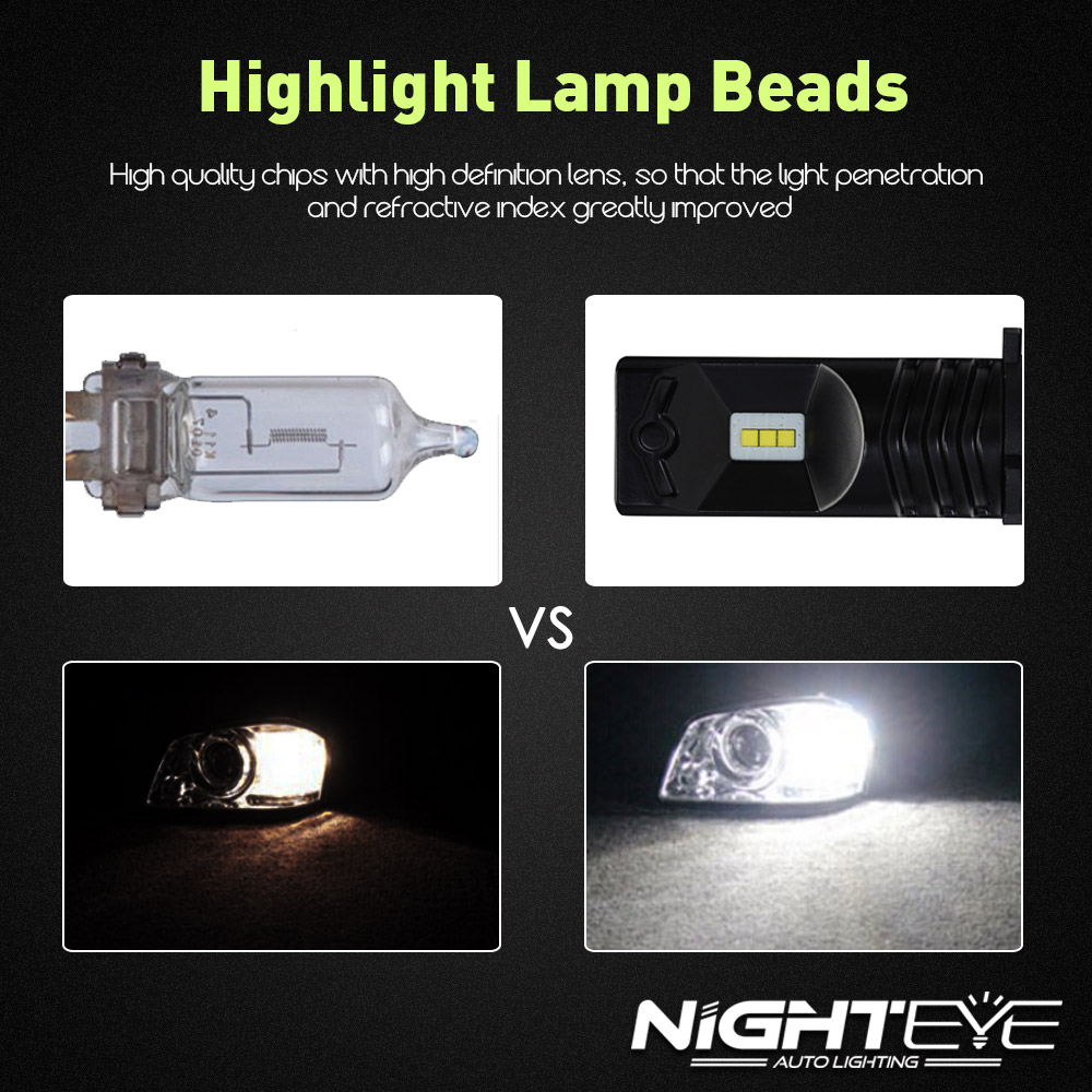 NIGHTEYE-A338-Car-LED-Headlights-Fog-Lamp-H4-H7-H11-9005-9006-80W-800LM-6500K-1170829