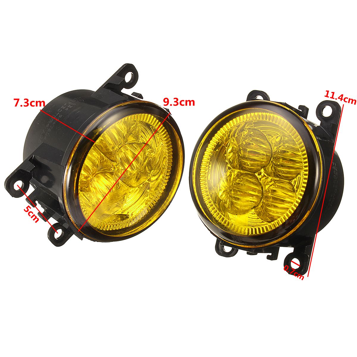 Pair-Car-Fog-Lights-Lamp-with-LED-Bulb-12W-Yellow-for-FordHondaAcuraNissanSuzuki-1364324