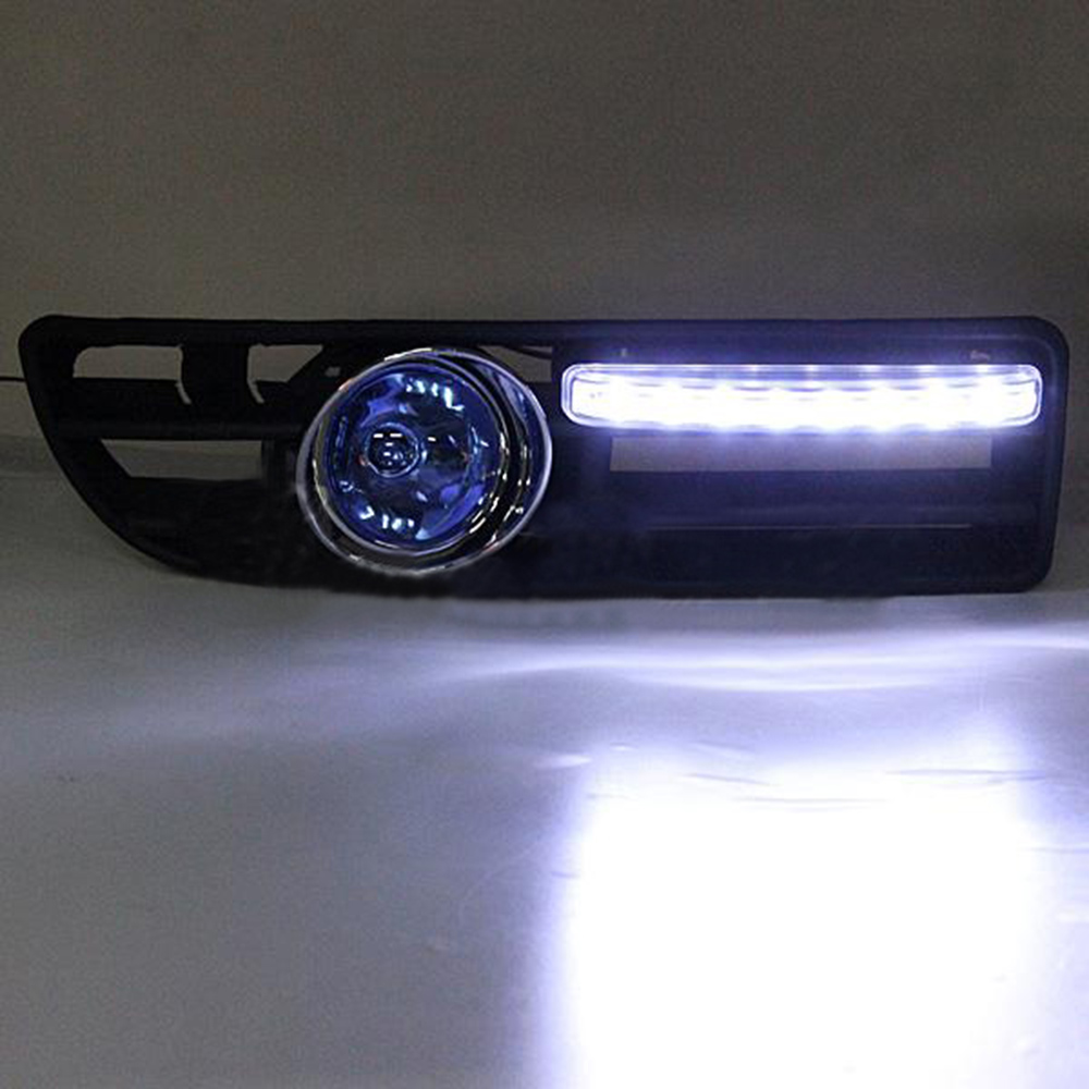 Pair-Front-Fog-Light-LED-DRL-Daytime-Running-Lights-with-Grill-For-VW-Golf-Jetta-Bora-Mk4-1999-2004-86725