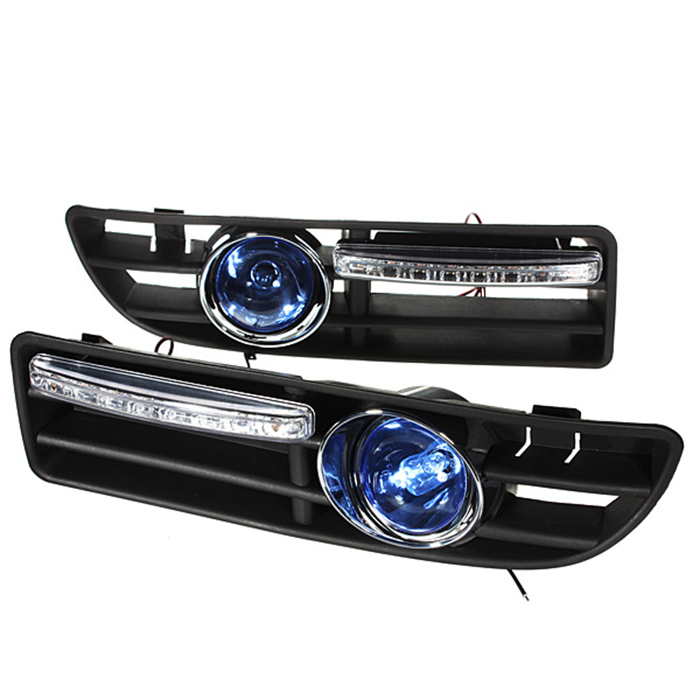 Pair-Front-Fog-Light-LED-DRL-Daytime-Running-Lights-with-Grill-For-VW-Golf-Jetta-Bora-Mk4-1999-2004-86725