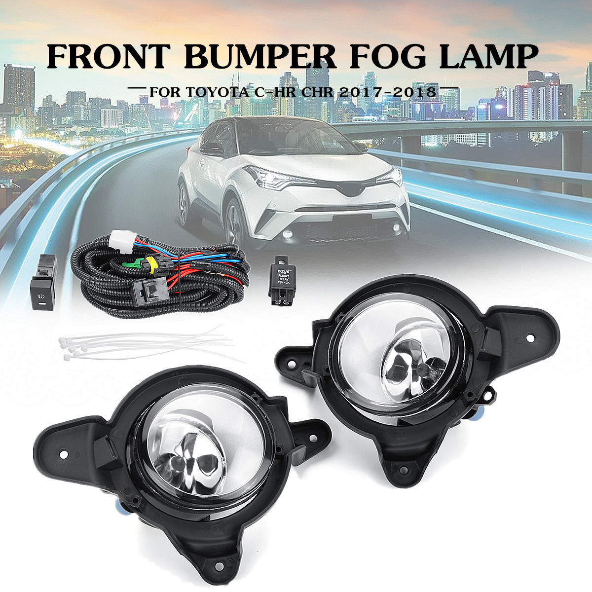 Pair-H11-Car-Front-Bumper-Halogen-Fog-Lights-Lamp-with-Wires-Switch-for-Toyota-C-HR-CHR-2016-2018-1317503