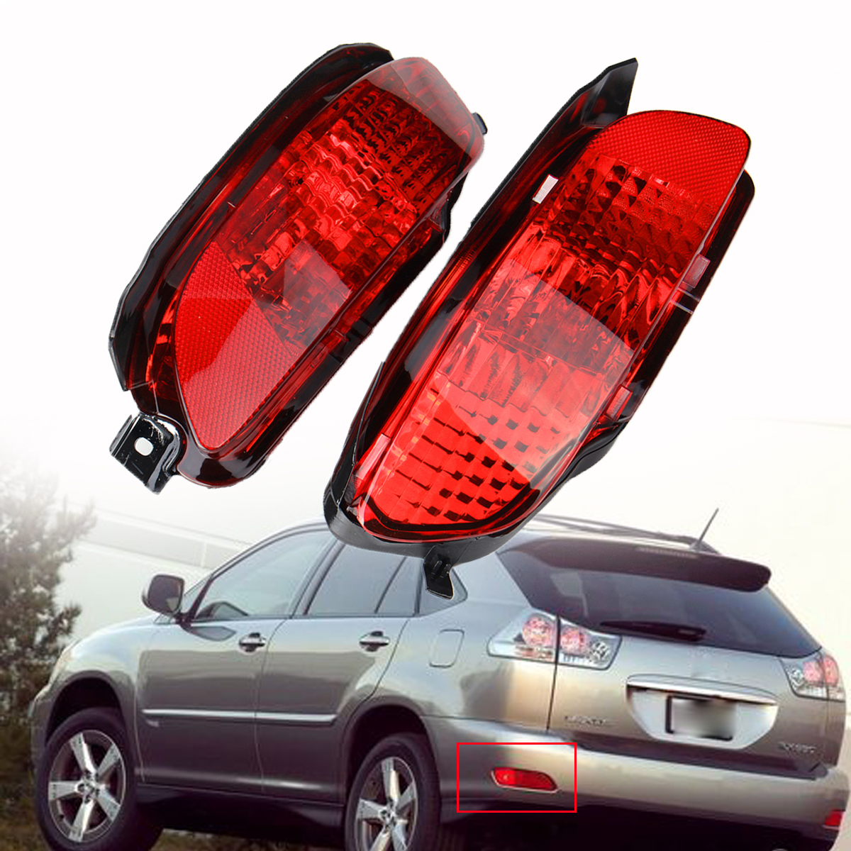 Pair-LED-Car-Rear-Bumper-Reflector-Fog-Lights-Tail-Brake-Lamps-for-Lexus-RX350-RX330-RX300-2003-2008-1329514