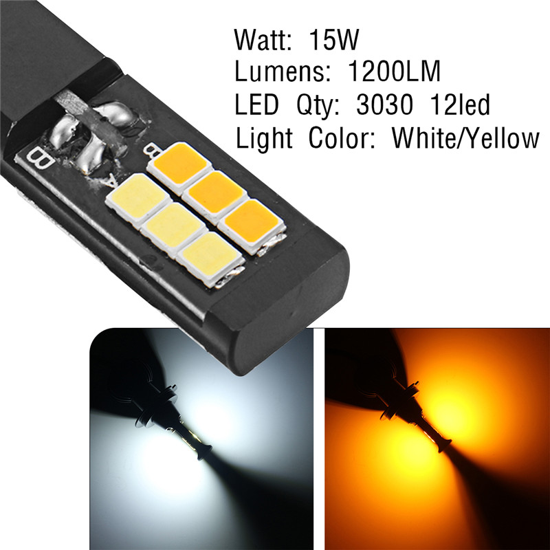 Pair-X5-30W-2400LM-Car-LED-Fog-Lights-Bulbs-Motor-Headlights-H1-H3-H4-H7-H8H11-90059006-Dual-Color-1312948