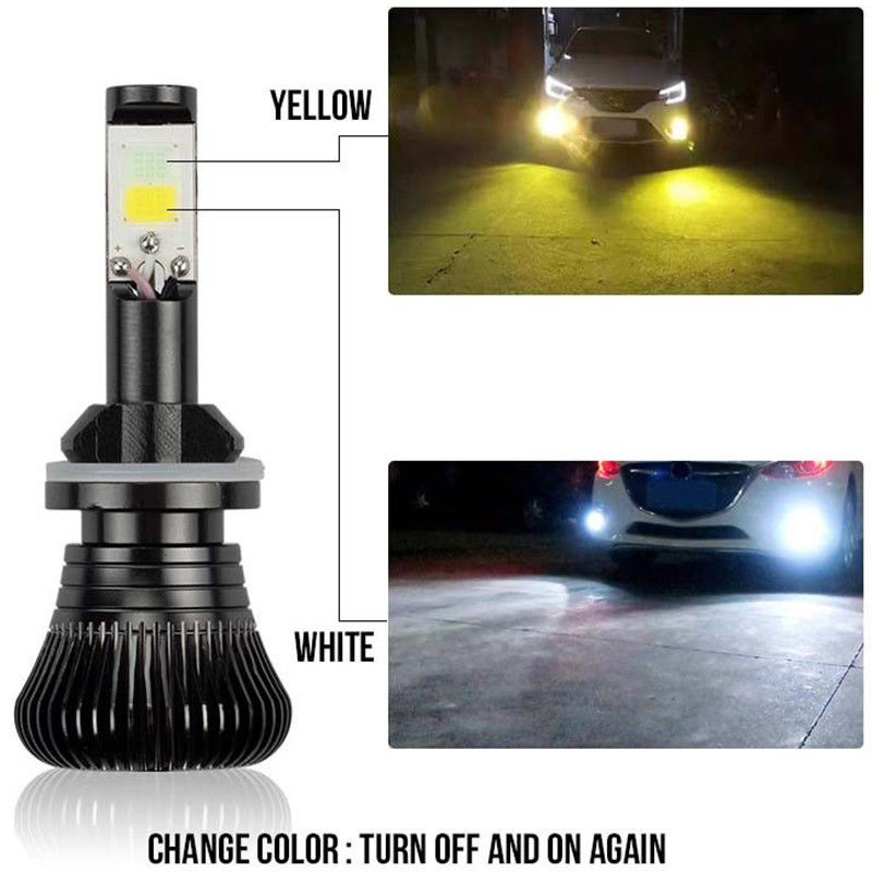 Pair-X5-30W-2400LM-Car-LED-Fog-Lights-Bulbs-Motor-Headlights-H1-H3-H4-H7-H8H11-90059006-Dual-Color-1312948