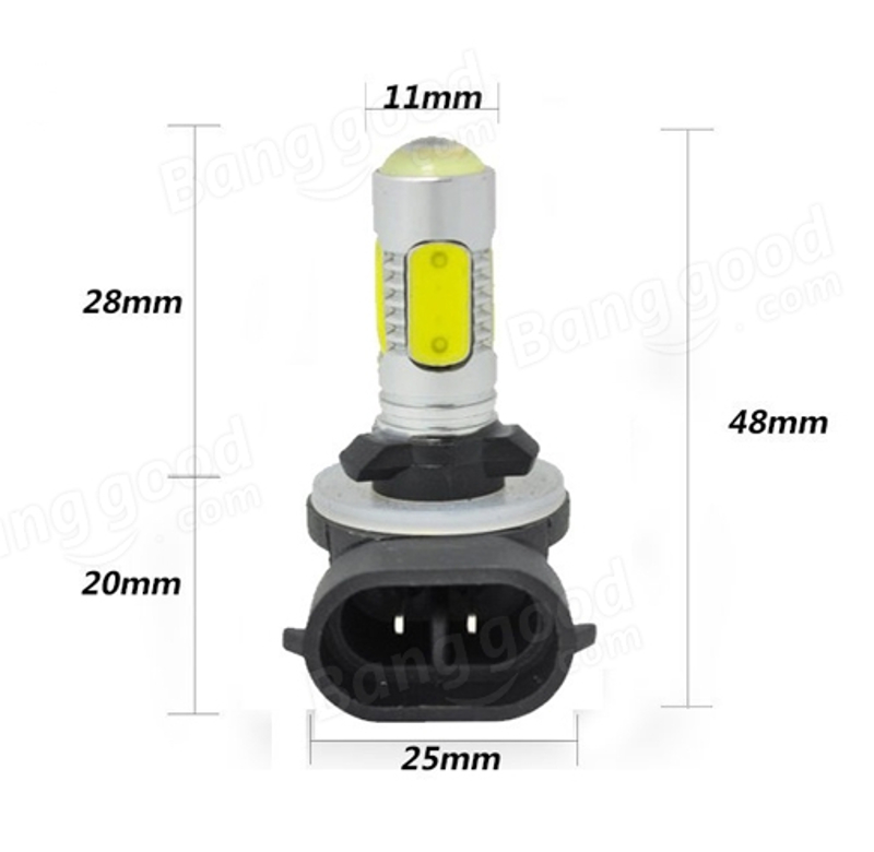 Single-881-75W-6000K-Red-COB-Car-LED-Fog-Lights-Bulb-Lamp-991653