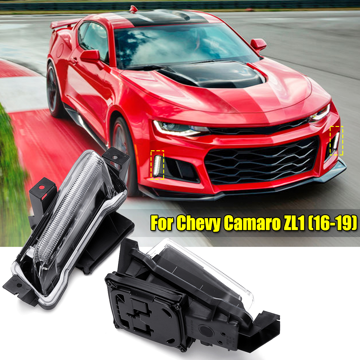 White-Amber-Daytime-Running-Lights-Car-Lights-LED-For-2016-2018-Chevy-Camaro-ZL1-1LT-RS-DRL-Car-Fog--1654916