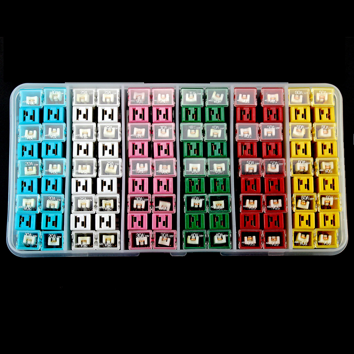108Pcs-20-25-30-40-50-60A-AMP-Car-Standard-Female-Cartridge-Fuse-Wire-Cable-For-Toyota-1261721