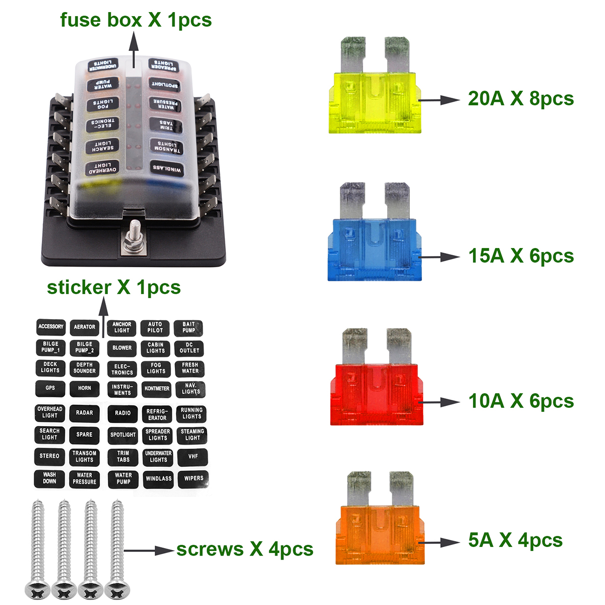 12-Way-Blade-Fuse-Box-Holder-LED-Failure-Warning-Light-1224V-For-Car-Bus-Caravan-1754127