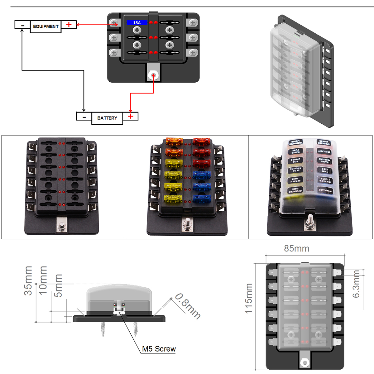 12-Way-Blade-Fuse-Box-Holder-LED-Failure-Warning-Light-1224V-For-Car-Bus-Caravan-1754127
