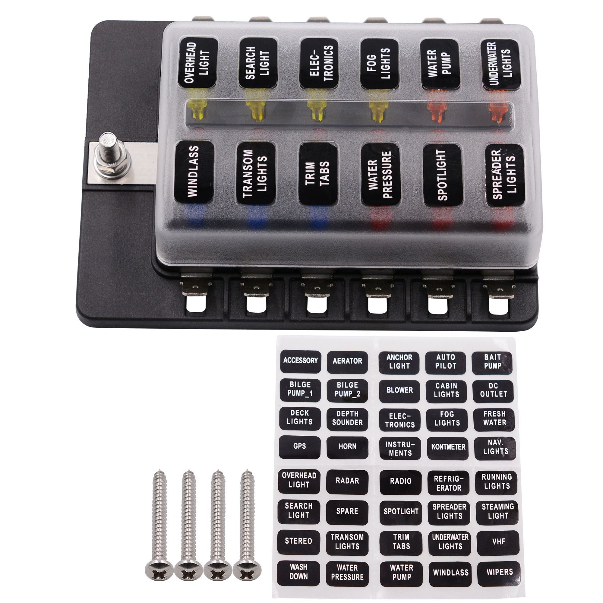 12-Way-Blade-Fuse-Box-Holder-LED-Failure-Warning-Light-1224V-For-Car-Bus-Caravan-1754127