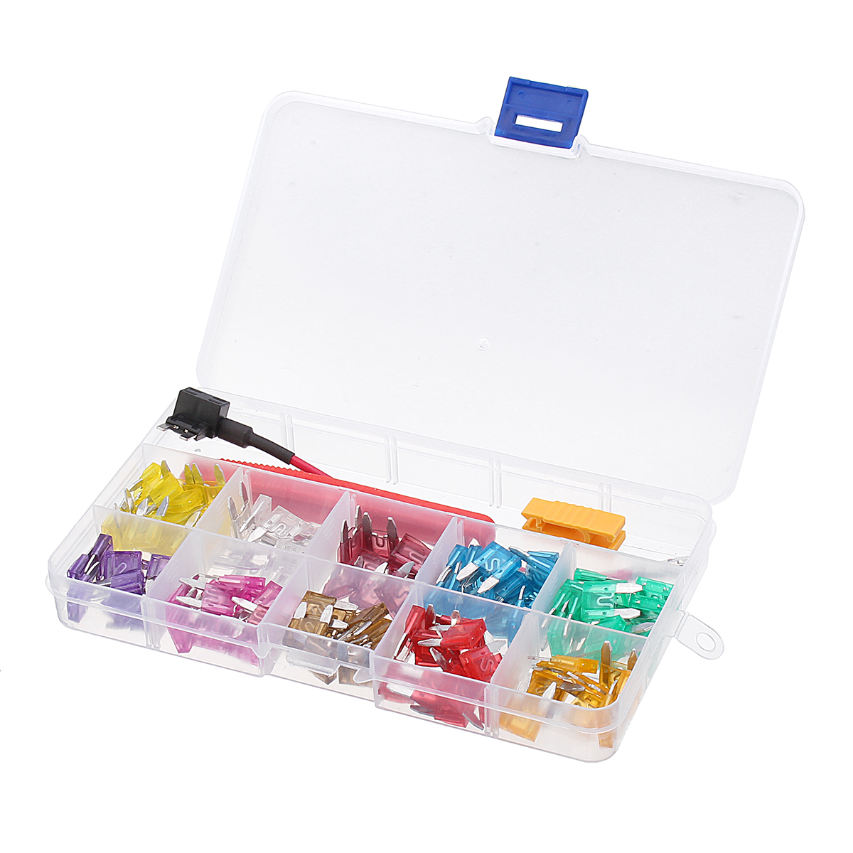 120Pcs-Standard-Blade-Assorted-Car-Fuse-Assortment-Kits-Sets-3A-40A--Tweezers-1305339