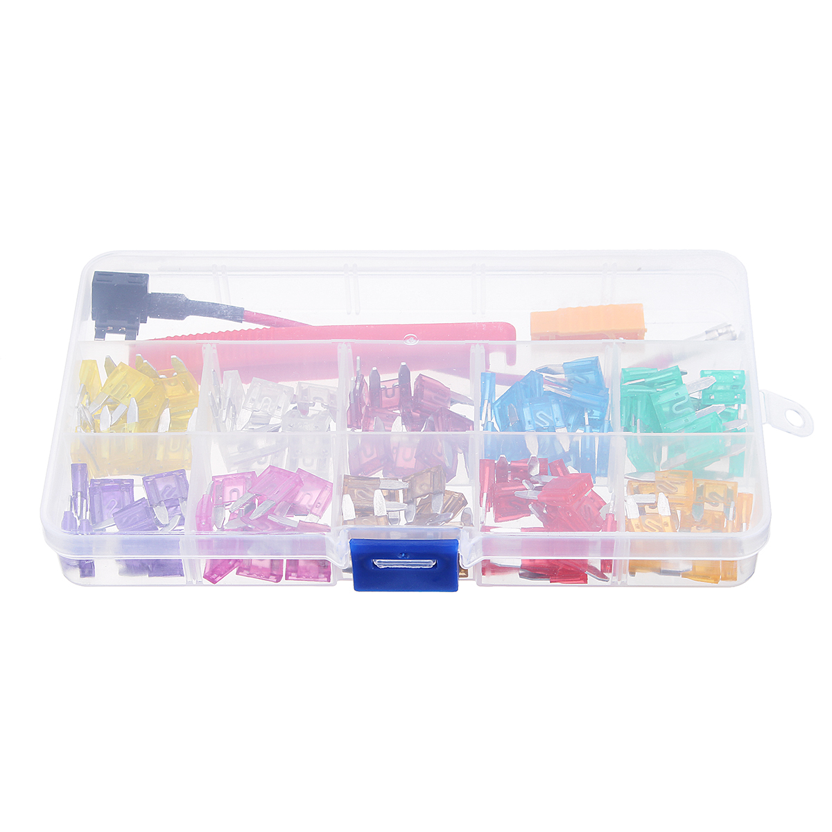 120Pcs-Standard-Blade-Assorted-Car-Fuse-Assortment-Kits-Sets-3A-40A--Tweezers-1305339