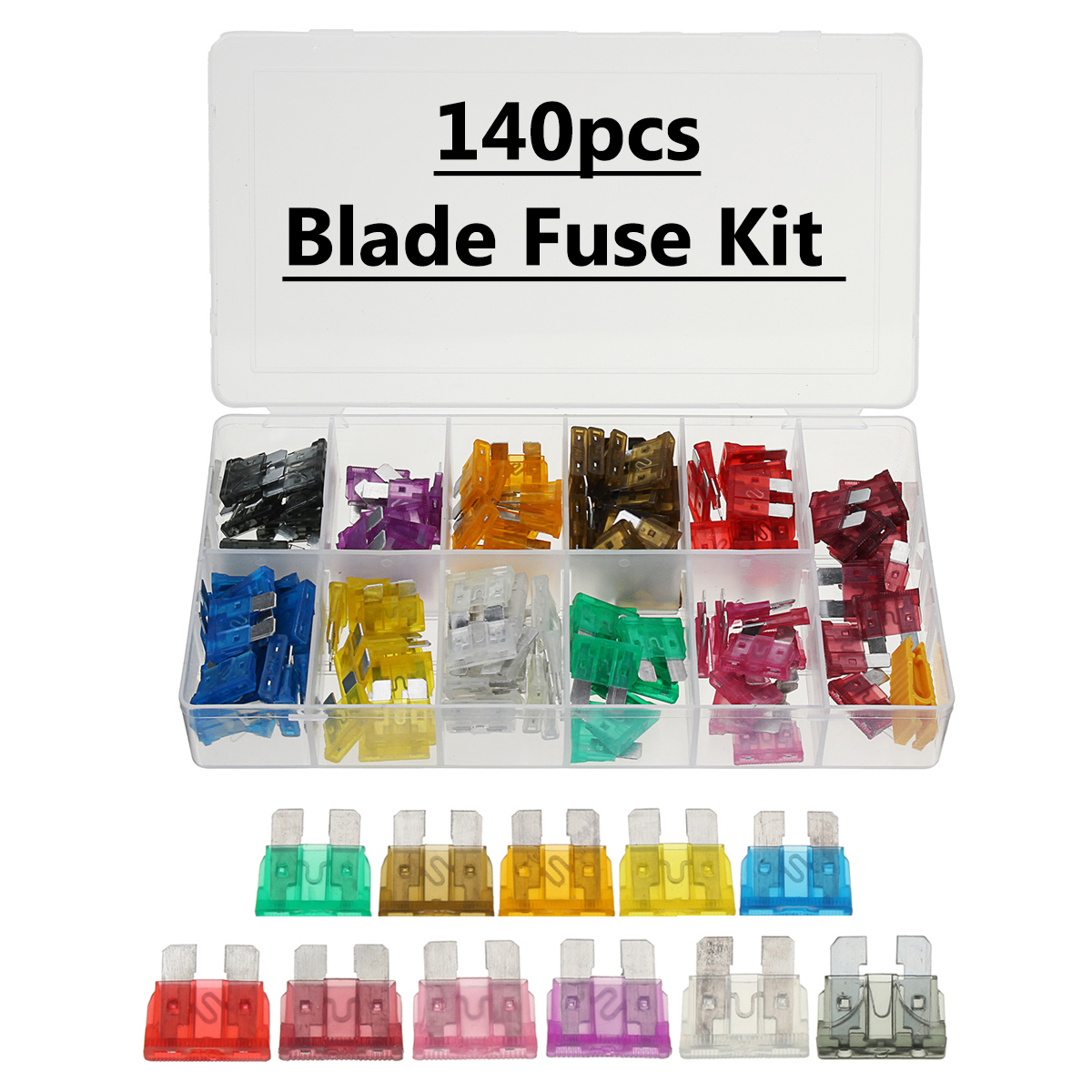 140pcs-ATO--APR--ATC-Standard-Blade-Fuse-Kit-Assortment-Auto-Car-Truck-2-40Amp-1293446