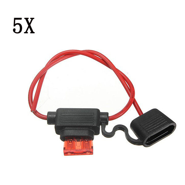 5x-Waterproof-Car-Auto-10Amp-In-Line-Blade-Fuse-Holder-Fuses-916258