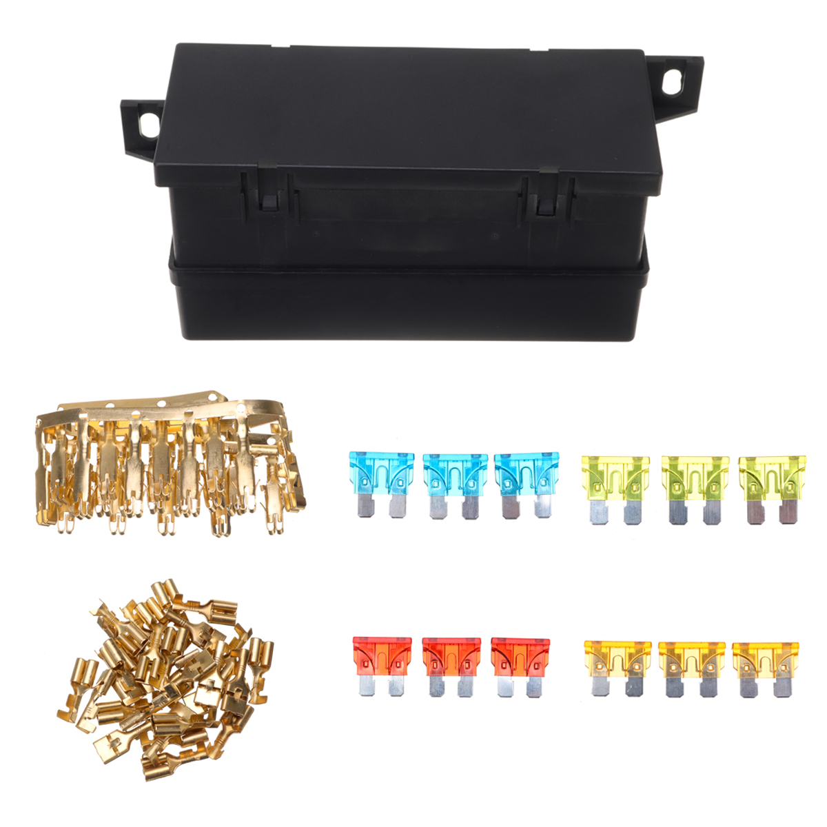 Auto-Waterproof-Car-Part-6-way-Relays--Box-12-Blade-Fuse-1398966