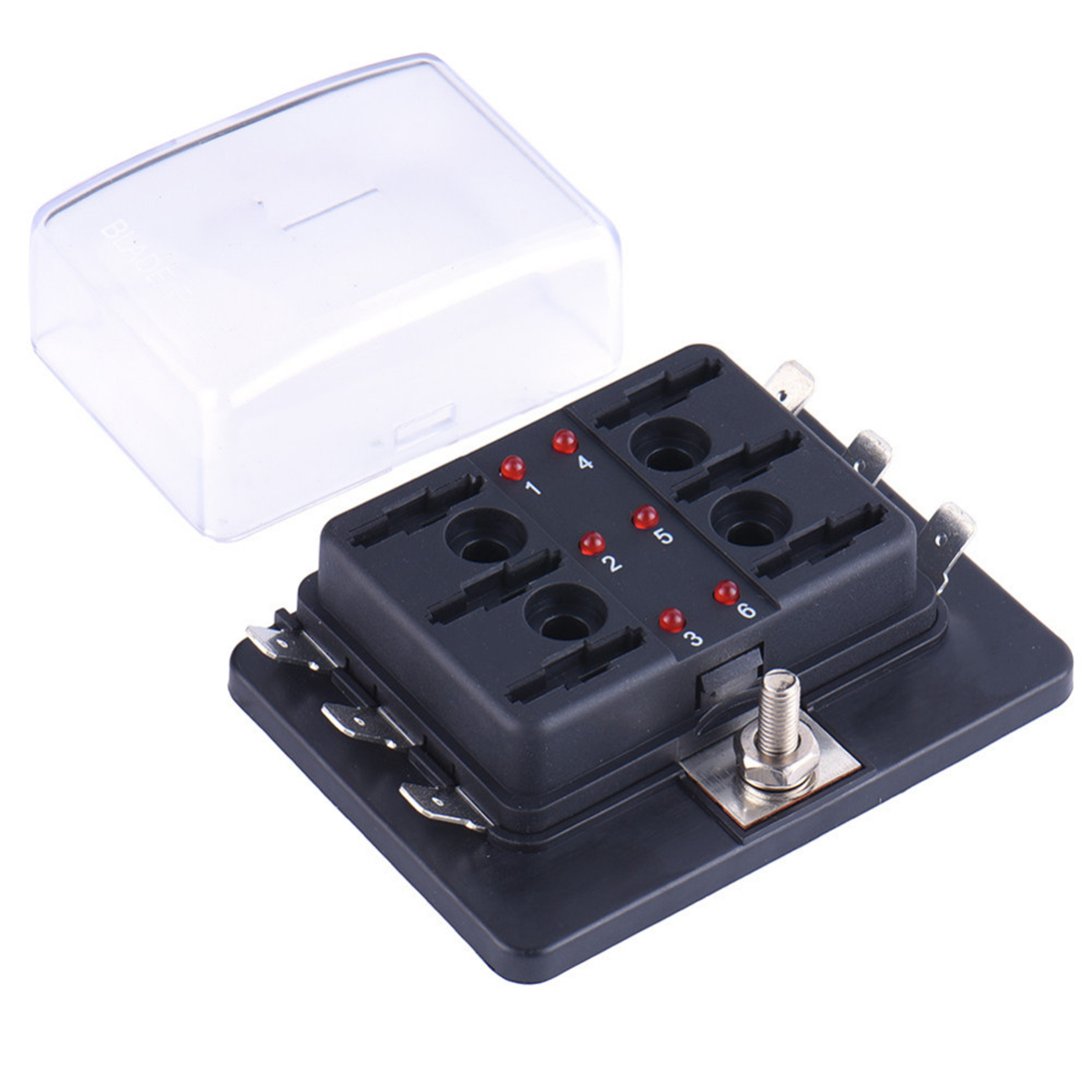 DC12V24V32V-6Way-Car-Boat-Automotive-Blade-Fuse-Box-Block-Holder-LED-Warning-1139465