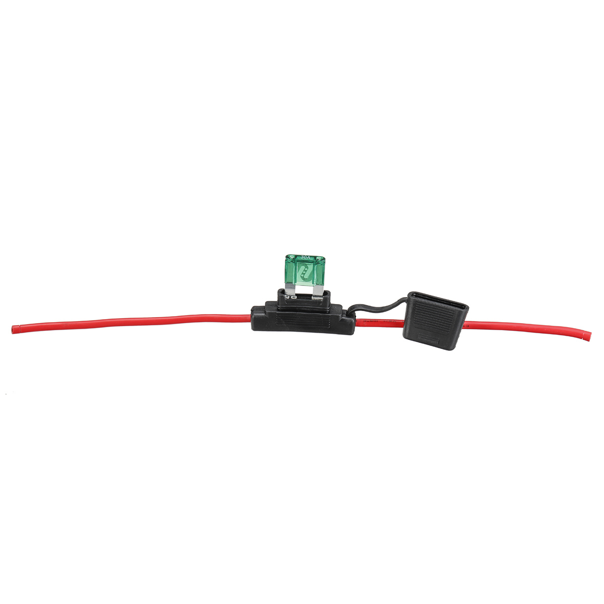 Inline-Blade-Car-Fuse-Holder-Weatherproof-8AWG-Wire-with-Max-30A-AMP-Green-Fuse-1608232