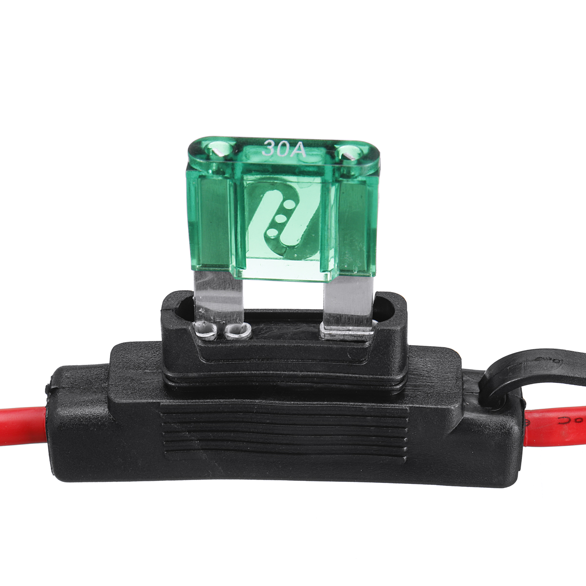 Inline-Blade-Car-Fuse-Holder-Weatherproof-8AWG-Wire-with-Max-30A-AMP-Green-Fuse-1608232