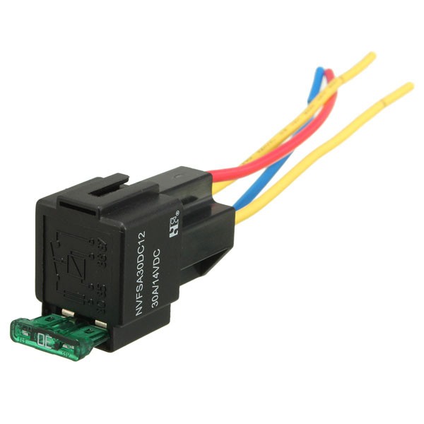 Pre-Wired-45-Pin-Relay-Mounting-Base-Socket-Holder-With-30A-14V-Fused-4-Pin-999845