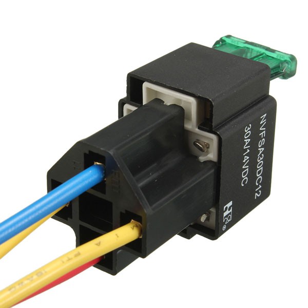 Pre-Wired-45-Pin-Relay-Mounting-Base-Socket-Holder-With-30A-14V-Fused-4-Pin-999845