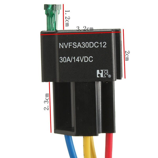 Pre-Wired-45-Pin-Relay-Mounting-Base-Socket-Holder-With-30A-14V-Fused-4-Pin-999845