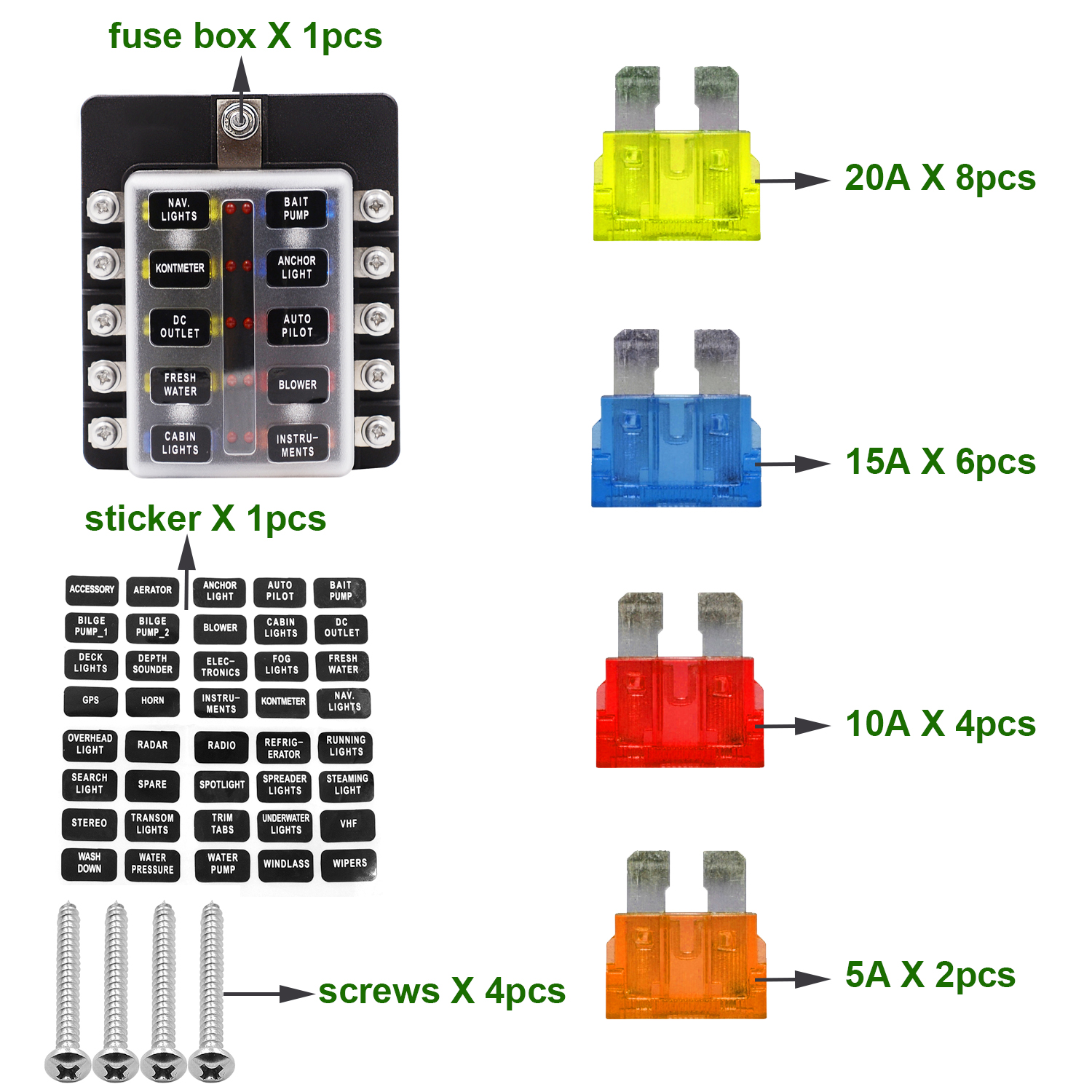 iMarstrade-10-Way-Fuse-Box-12V-32V-Circuit-Standard-Blade-Block-Holder-Kit-Car-Caravan-1185148