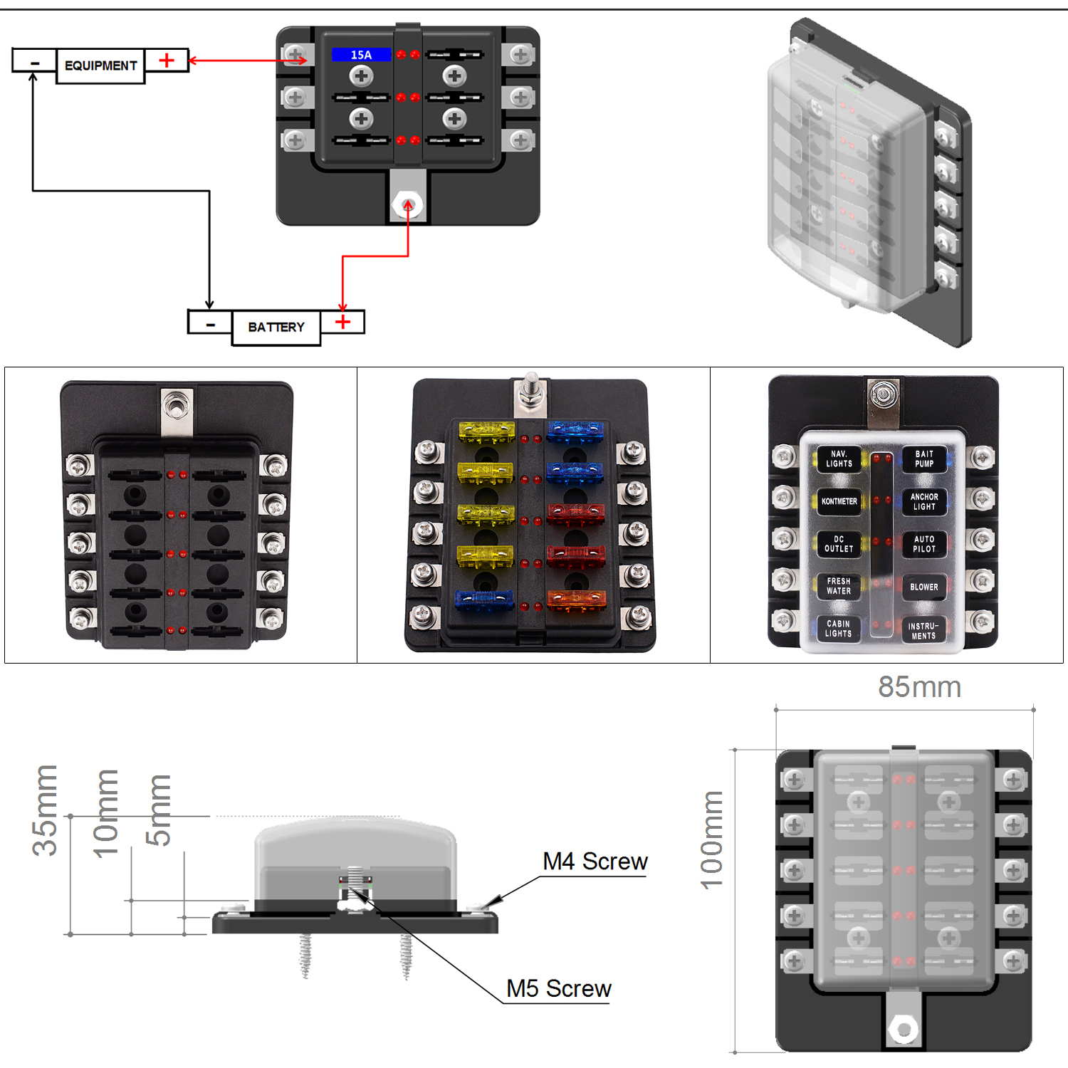 iMarstrade-10-Way-Fuse-Box-12V-32V-Circuit-Standard-Blade-Block-Holder-Kit-Car-Caravan-1185148