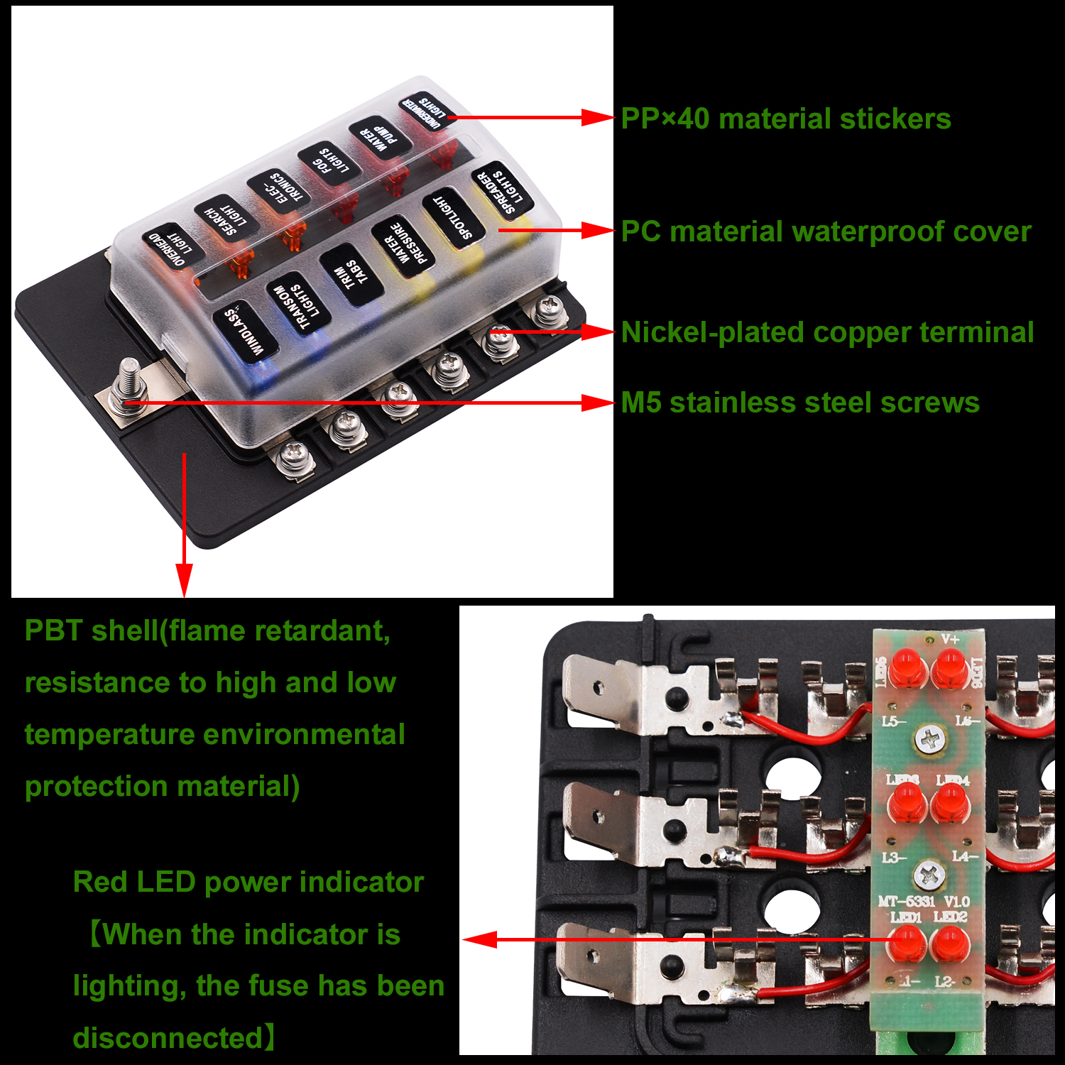 iMarstrade-12-Way-Fuse-Box-12V-32V-Circuit-Standard-Blade-Block-Holder-Kit-Car-Caravan-1185146