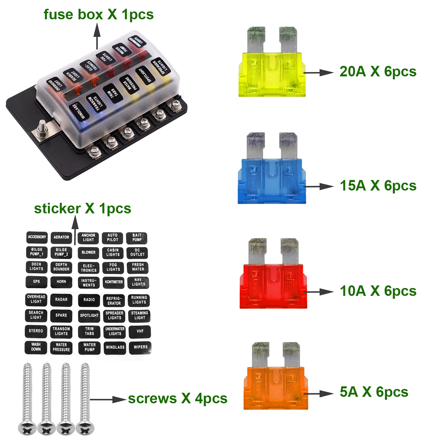 iMarstrade-12-Way-Fuse-Box-12V-32V-Circuit-Standard-Blade-Block-Holder-Kit-Car-Caravan-1185146