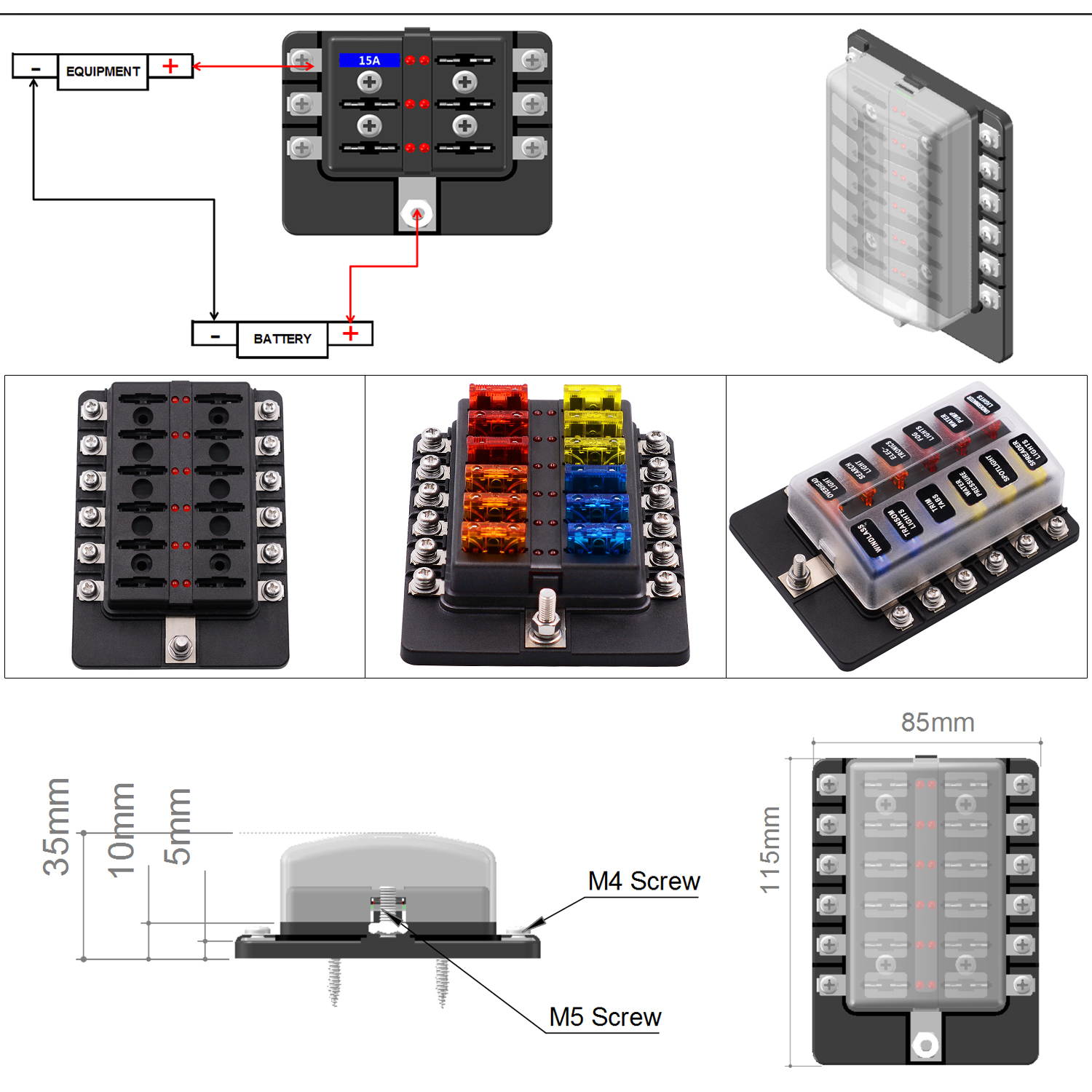 iMarstrade-12-Way-Fuse-Box-12V-32V-Circuit-Standard-Blade-Block-Holder-Kit-Car-Caravan-1185146