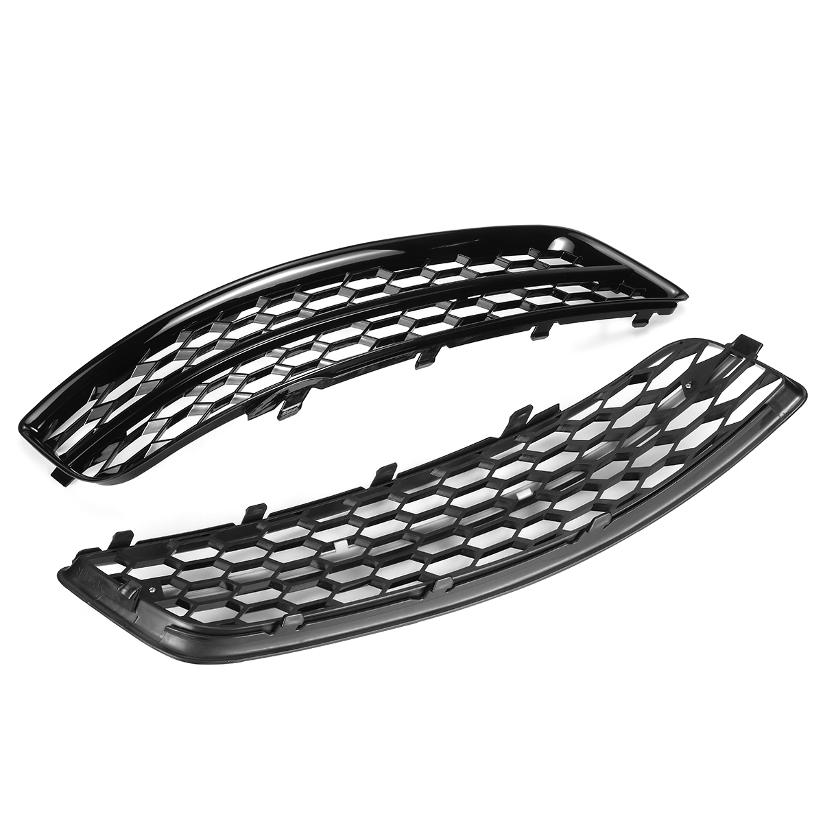 1-Pair-Front-Grille-Fog-Light-Lamp-Cover-Glossy-Black-HONEYCOMB-Car-Modification-For-Audi-A3-8P-2009-1788373