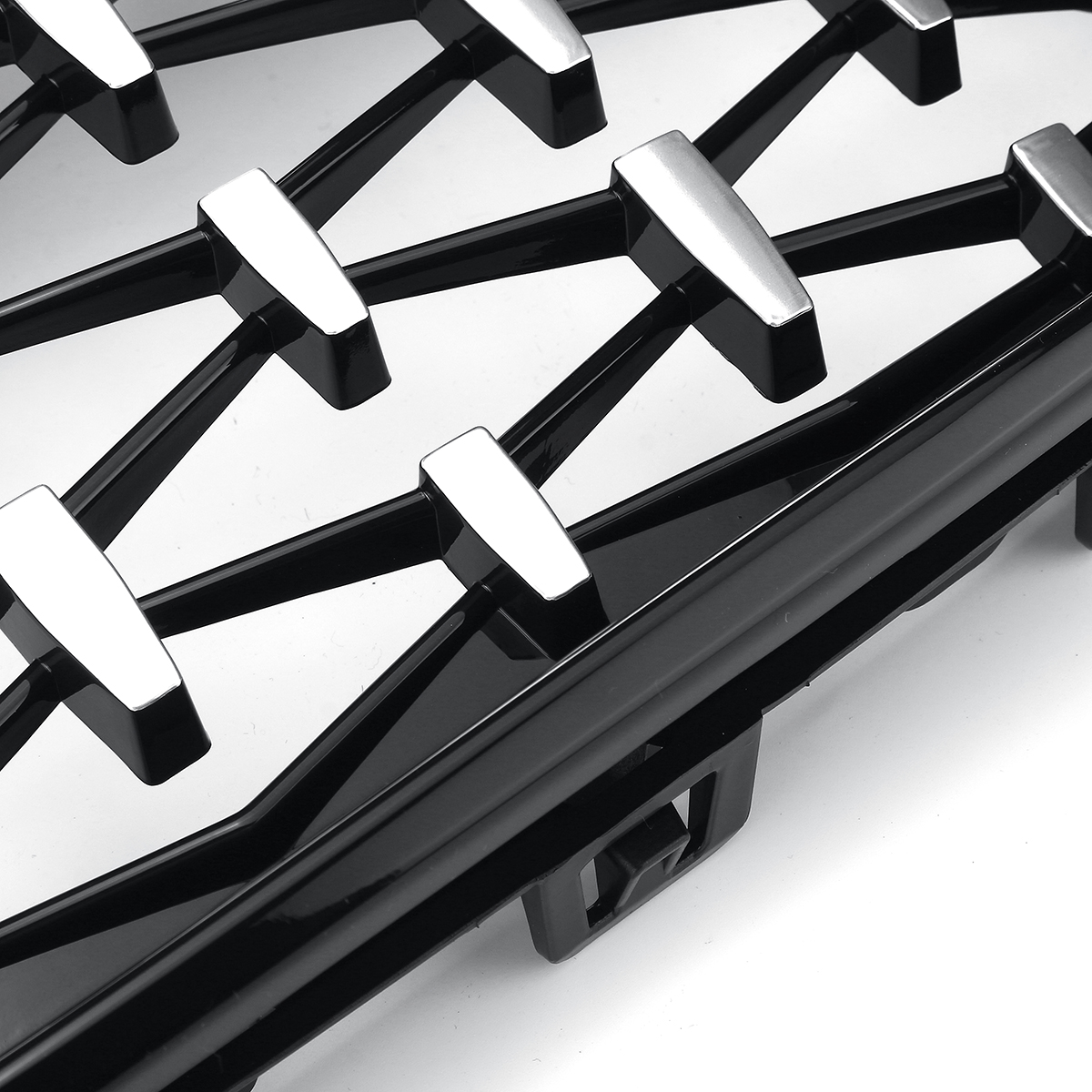 1-Pair-Glossy-Black-Chrome-Front-Kidney-Grille-Diamond-Style-For-BMW-F20-F21-1-Series-2015-2017-1789736