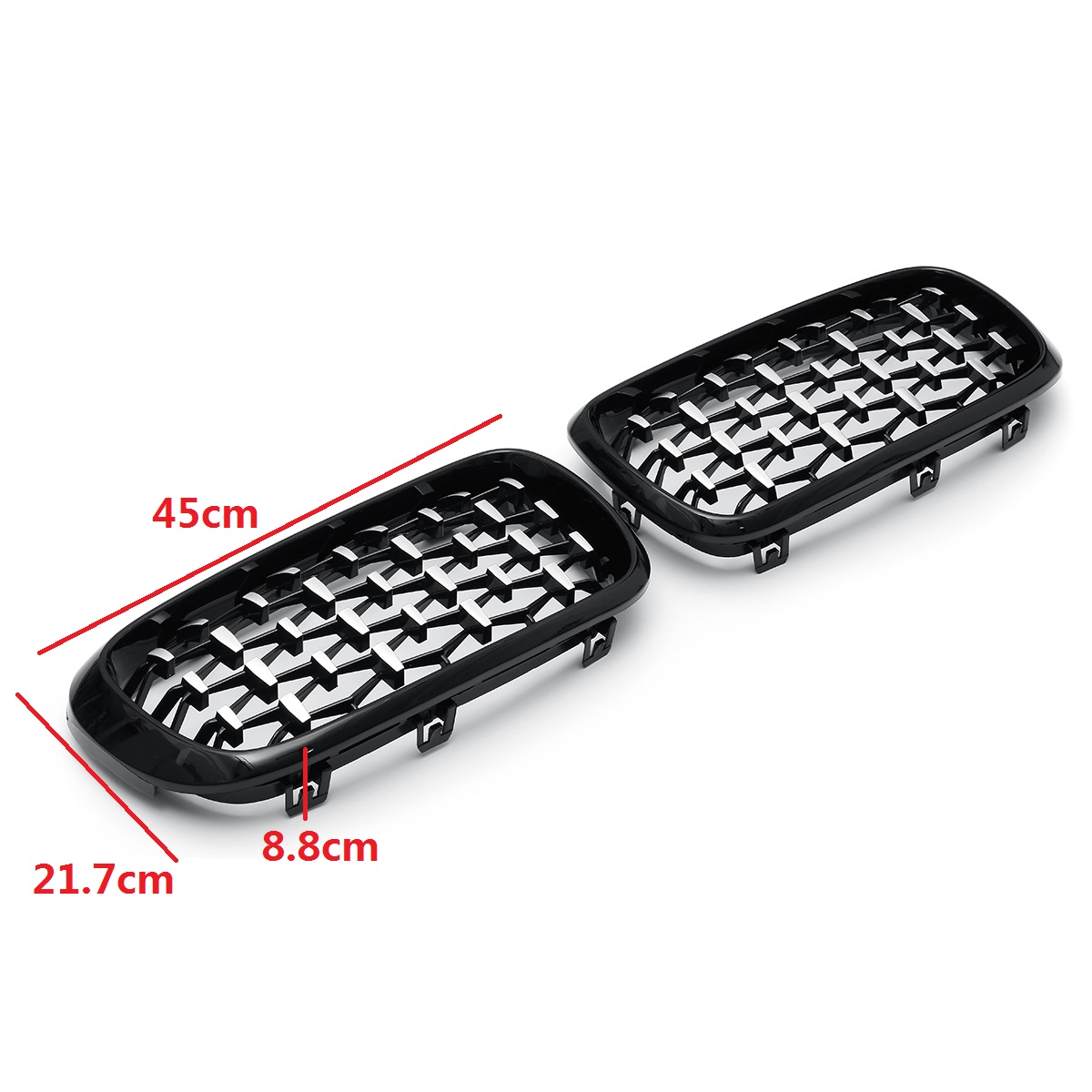 1Pair-Black-Chrome-Front-Kidney-Grill-Grille-For-BMW-X5-F15-X6-F16-2014-2017-LH-RH-1781212