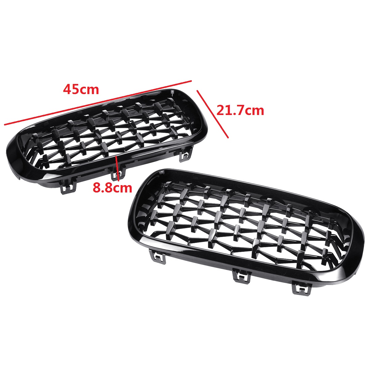 1Pair-Black-Front-Kidney-Grill-Grille-For-BMW-X5-F15-X6-F16-2014-2017-Glossy-Black-1781213
