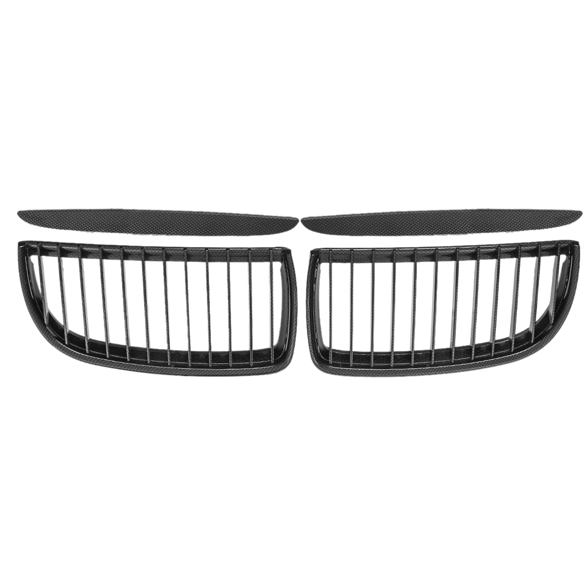 2PCS-Carbon-Fiber-Front-Kidney-Grill-Grille-For-BMW-3-Series-E90-E91-4Dr-Sedan-Touring-2005-08-1811912