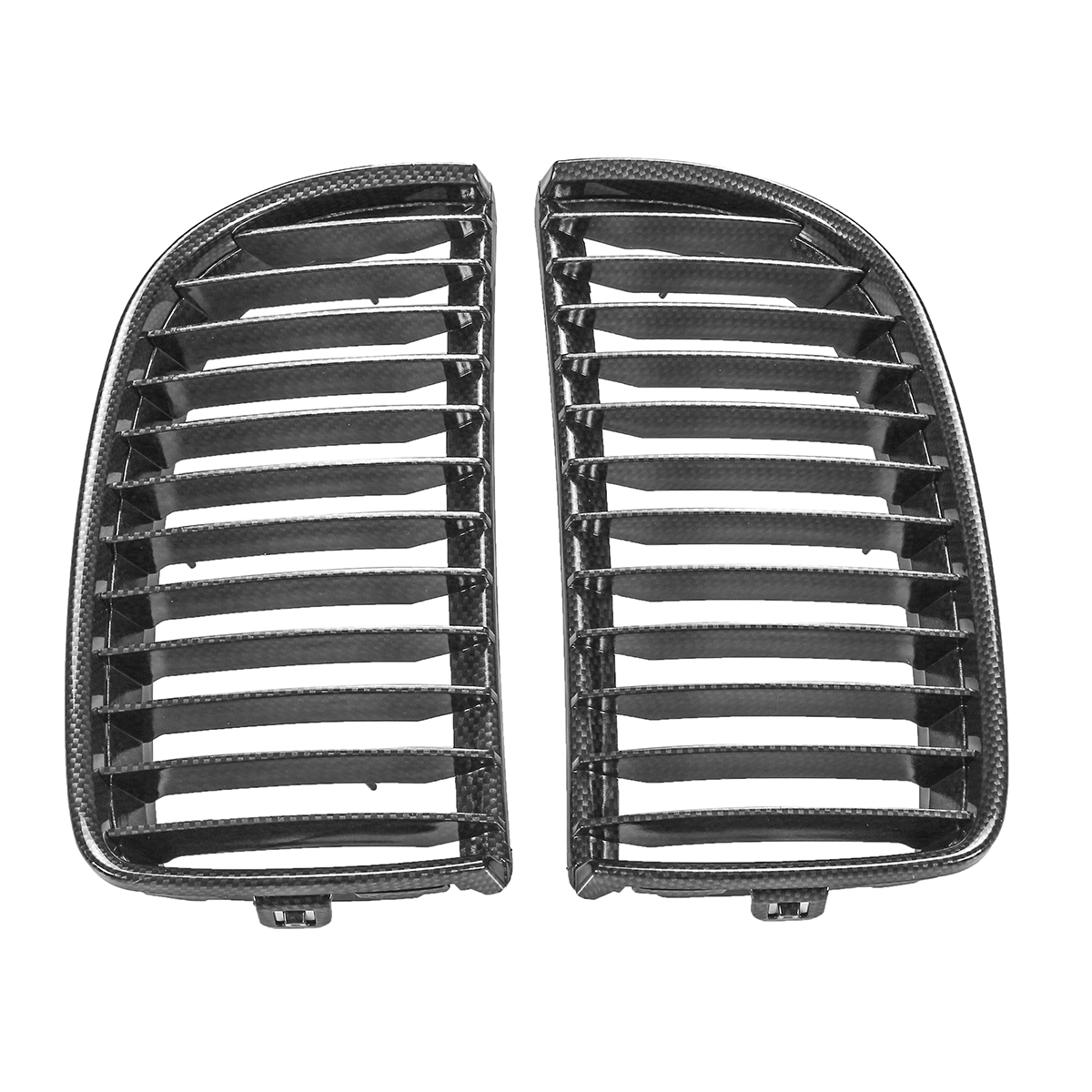 2PCS-Carbon-Fiber-Front-Kidney-Grill-Grille-For-BMW-3-Series-E90-E91-4Dr-Sedan-Touring-2005-08-1811912