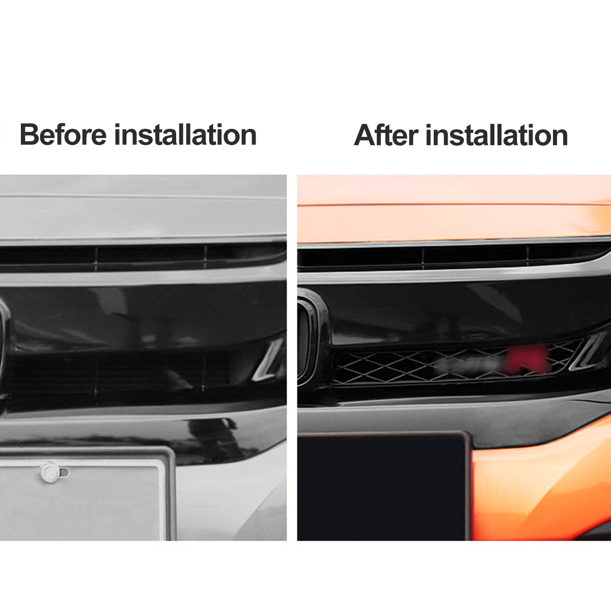 2PCS-Front-Bumper-Lower-Grille-Cover-Type-R-Style-For-Honda-Civic-2019-2020-1812763