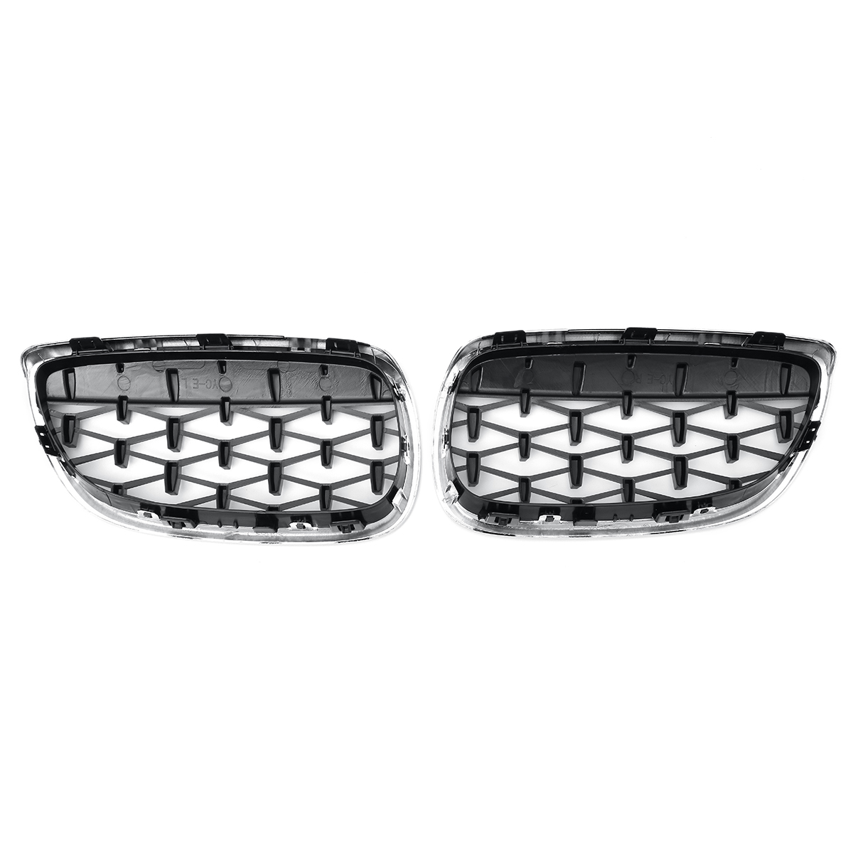 2PCS-Front-Grill-Grille-Chrome-Diamond-Meteor-For-BMW-3-Series-E90-E92-1781210