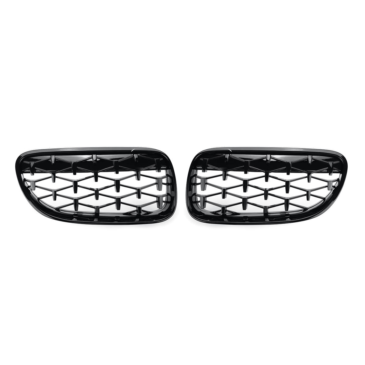 2PCS-Front-Grill-Grille-Gloss-Black-Diamond-Meteor-For-BMW-E92-E93-2010-2015-R-1781206