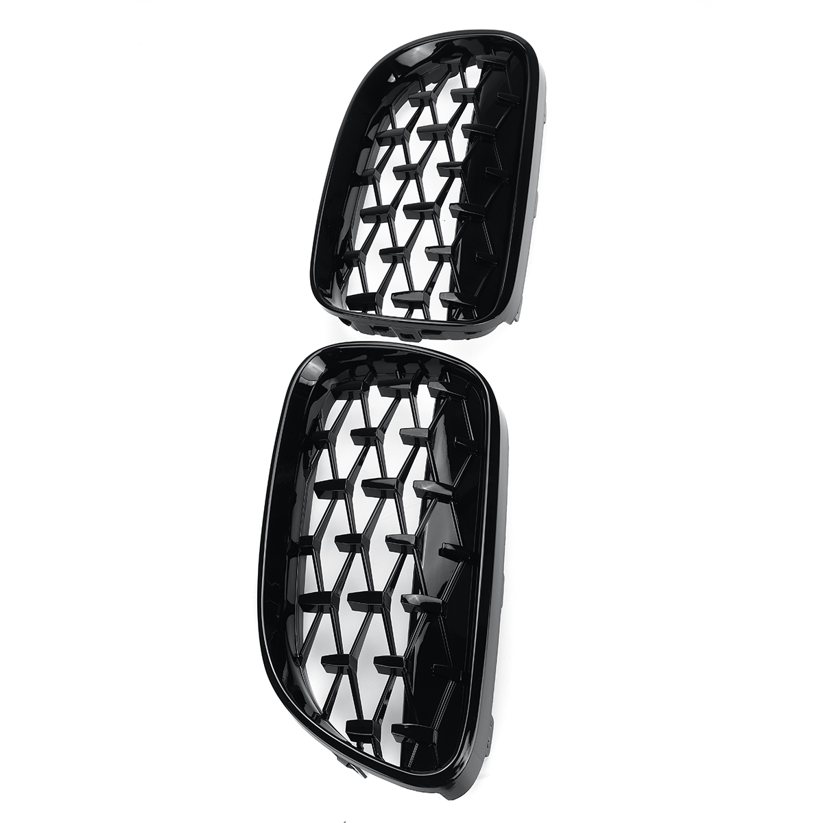 2PCS-Front-Grill-Grille-Gloss-Black-Diamond-Meteor-For-BMW-E92-E93-2010-2015-R-1781206