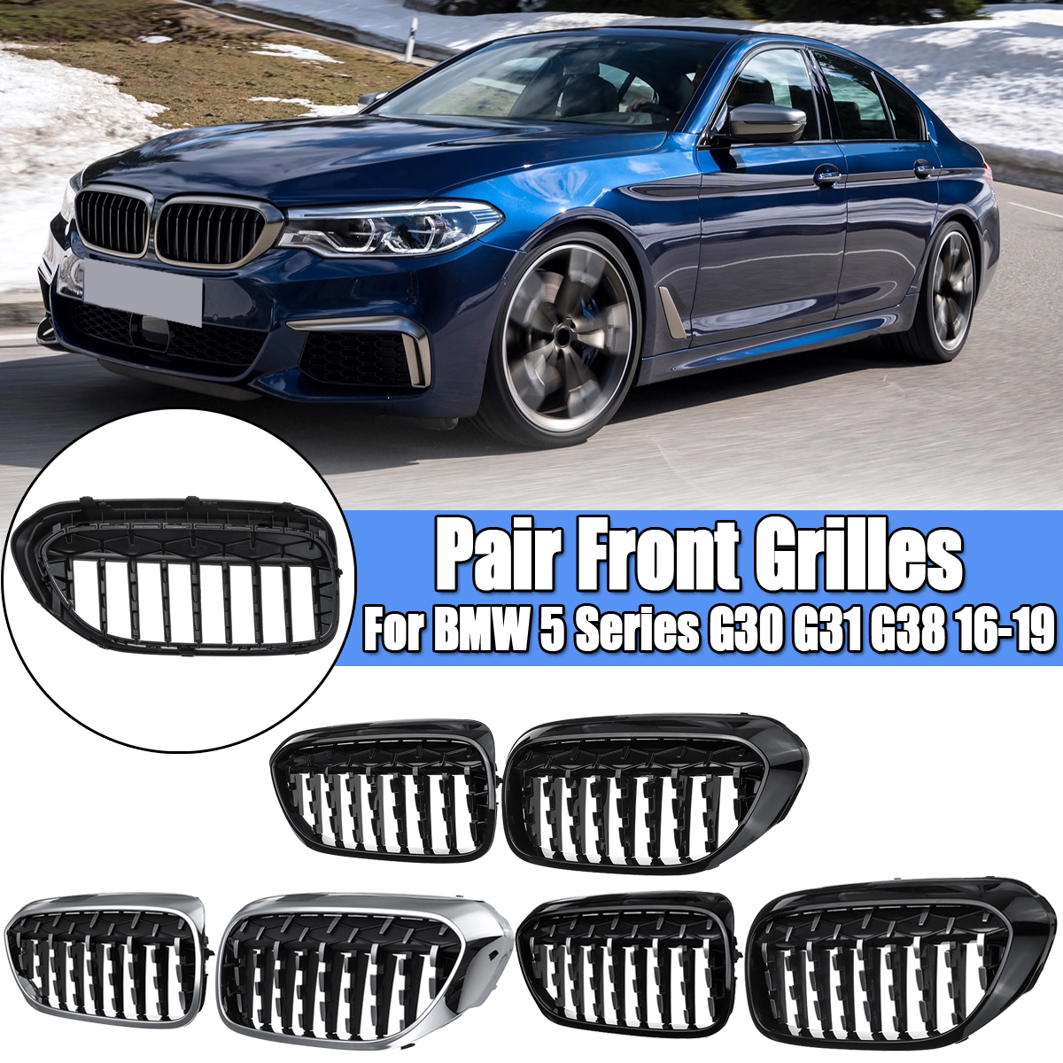 2PCS-Front-Grille-For-BMW-5-Series-G30-G31-G38-2017-51137390863-51137390864-51137390865-51137390866--1725935