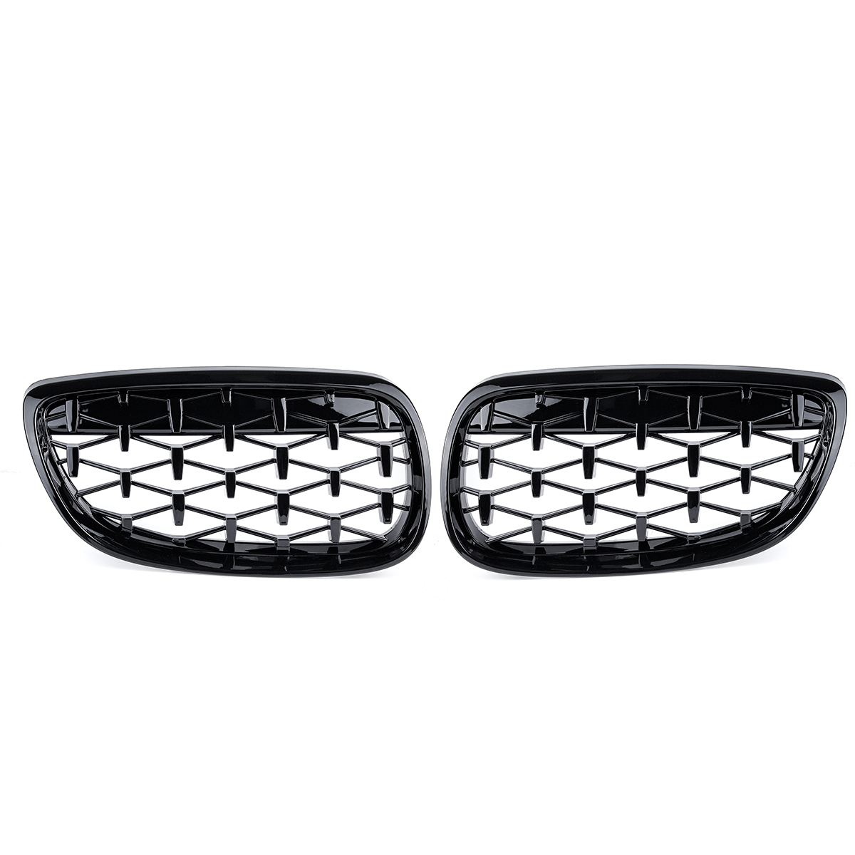 2PCS-Front-Grille-Girll-Black-Diamond-Meteor-For-BMW-3-Series-E90-E92-E93-2006-2010-1781211