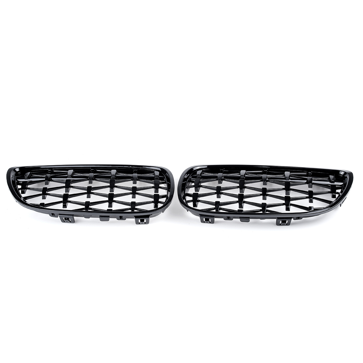 2PCS-Front-Grille-Girll-Black-Diamond-Meteor-For-BMW-3-Series-E90-E92-E93-2006-2010-1781211